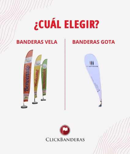 Diferencias banderas gota y banderas vela