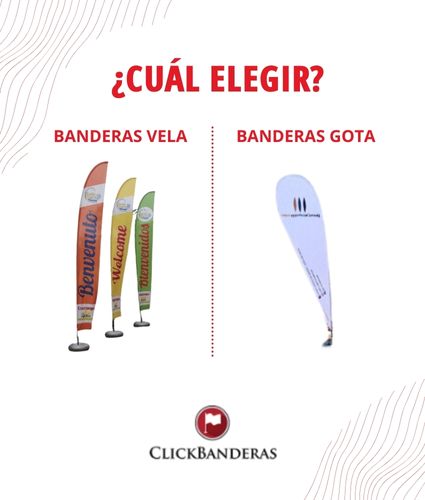 Diferencias entre Banderas Gota y Banderas Vela: ¿Cuál Elegir?